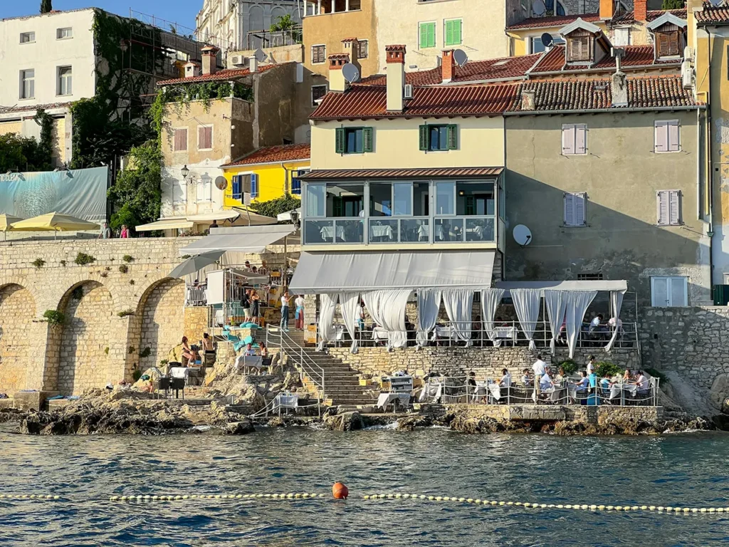 Restaurant in Rovinj, Croatia.