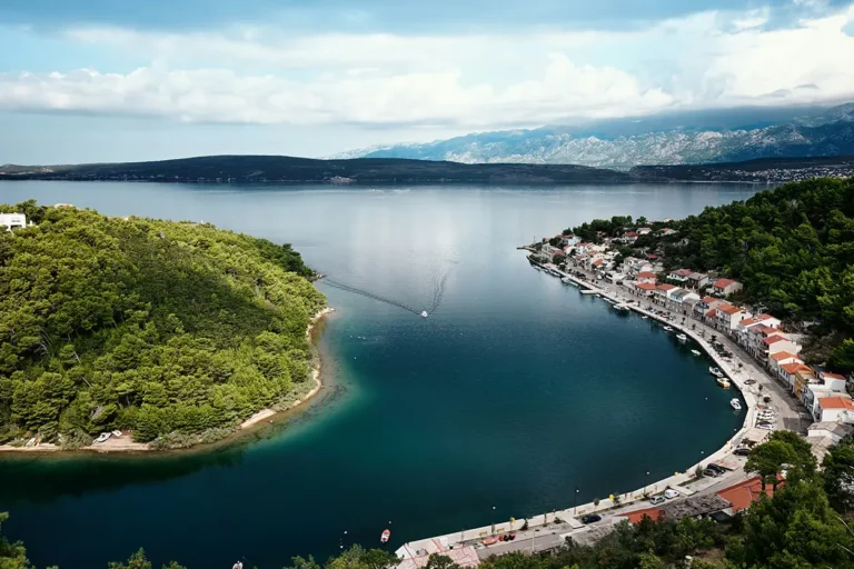 Novigrad coastal town and bay on the Adriatic coast in Croatia